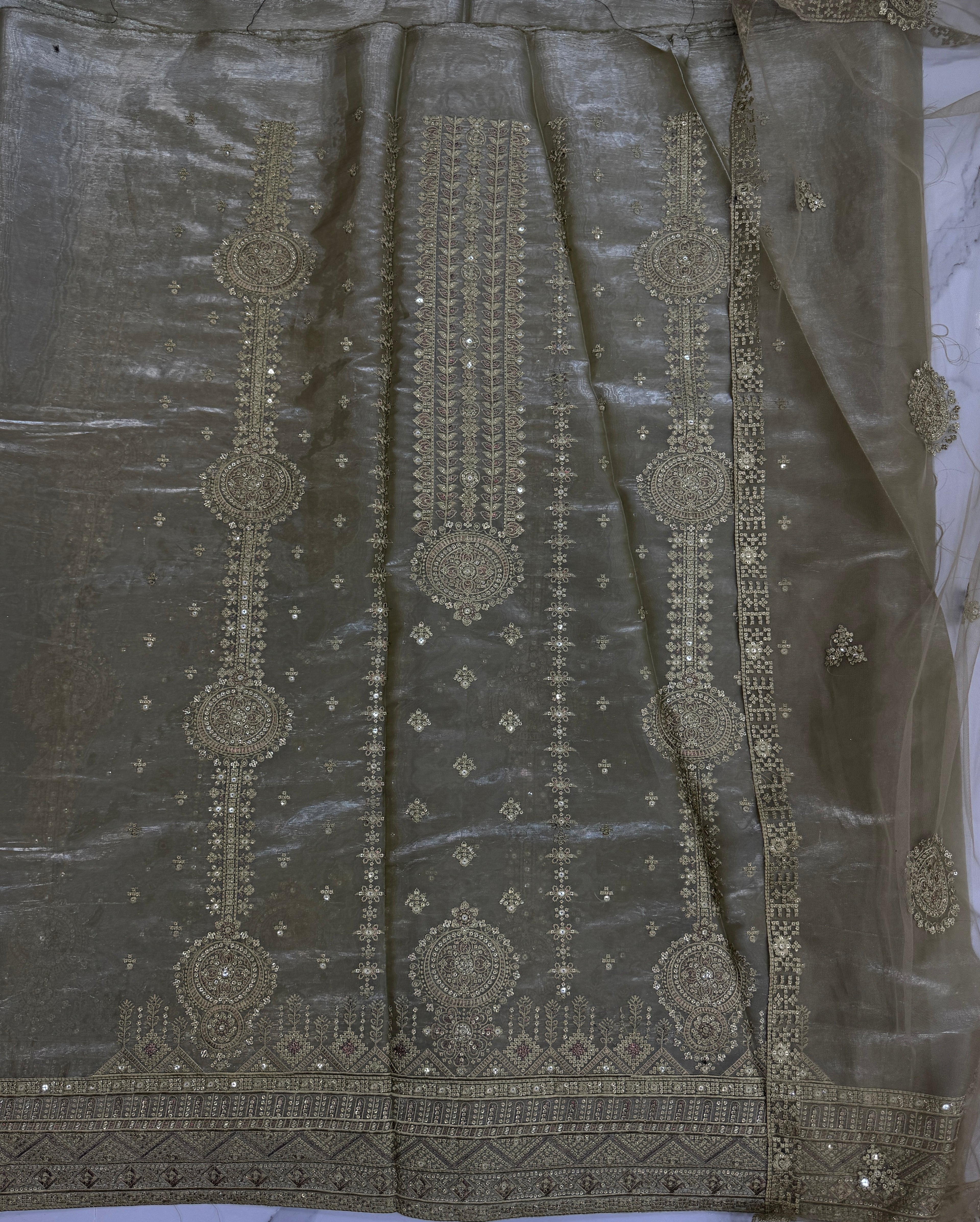 Korean Sheesha Silk 3 Piece Suit