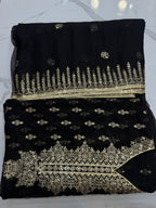 Chiffon Zari 3 Piece Suit