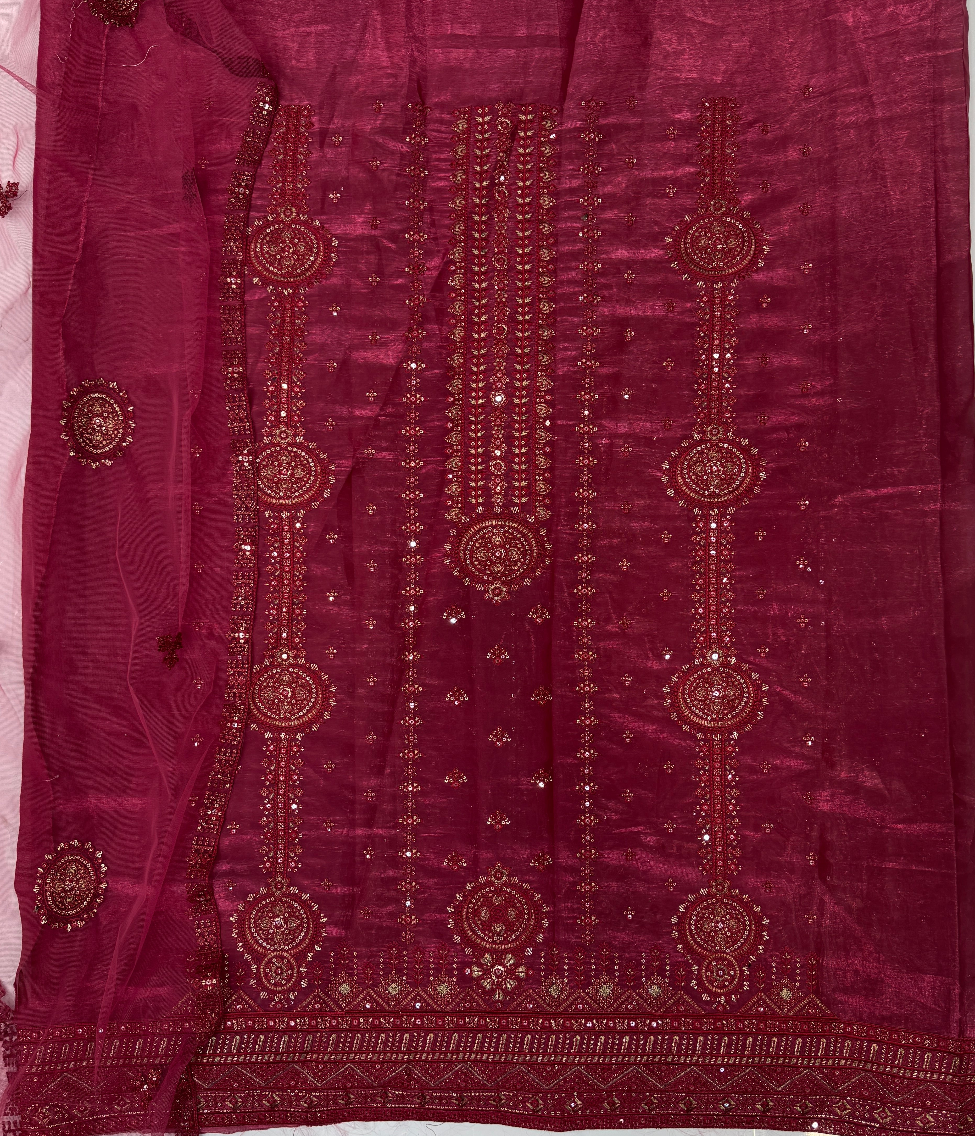 Korean Sheesha Silk 3 Piece Suit