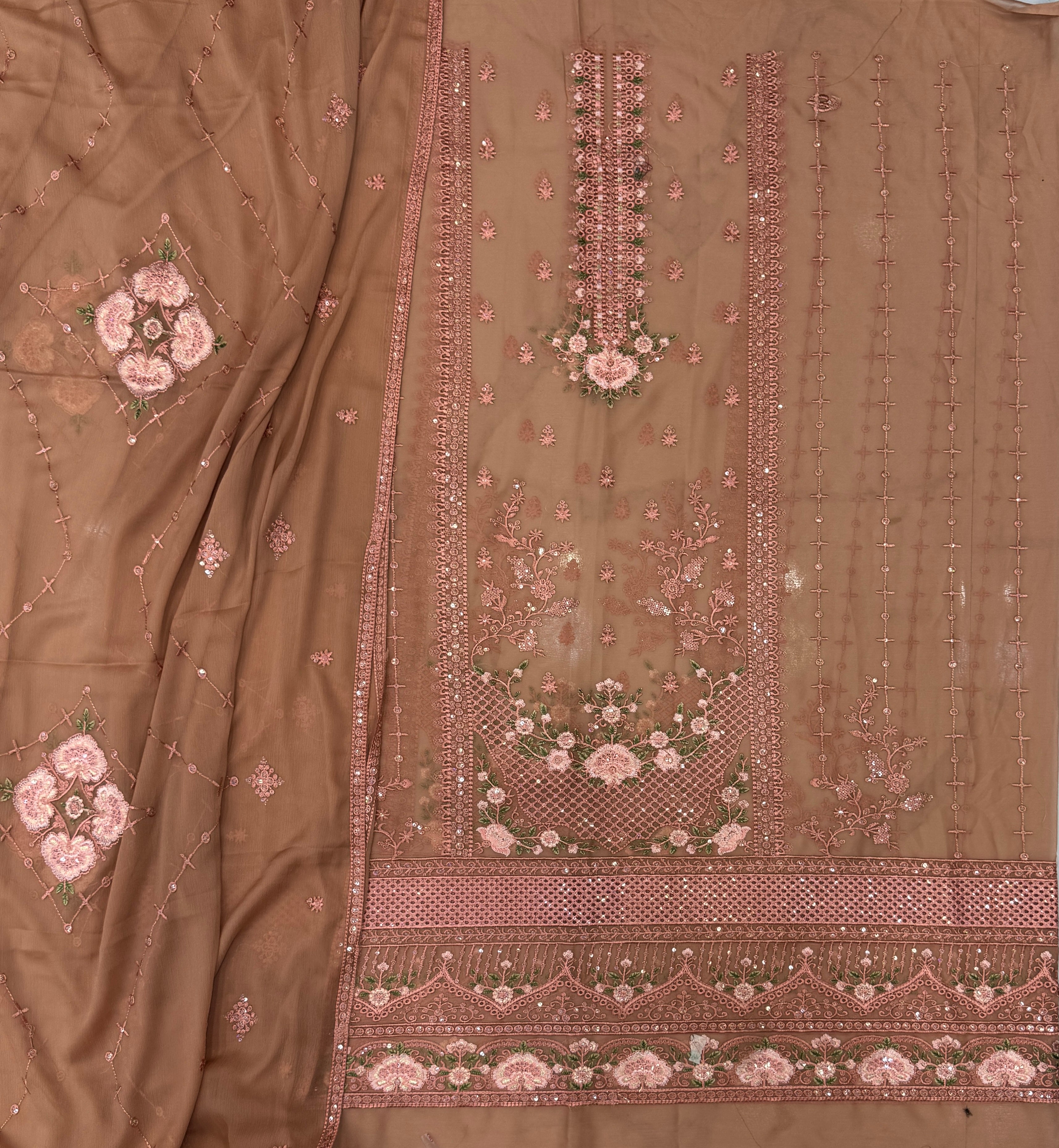 Chiffon Thread And Sequence Orange
