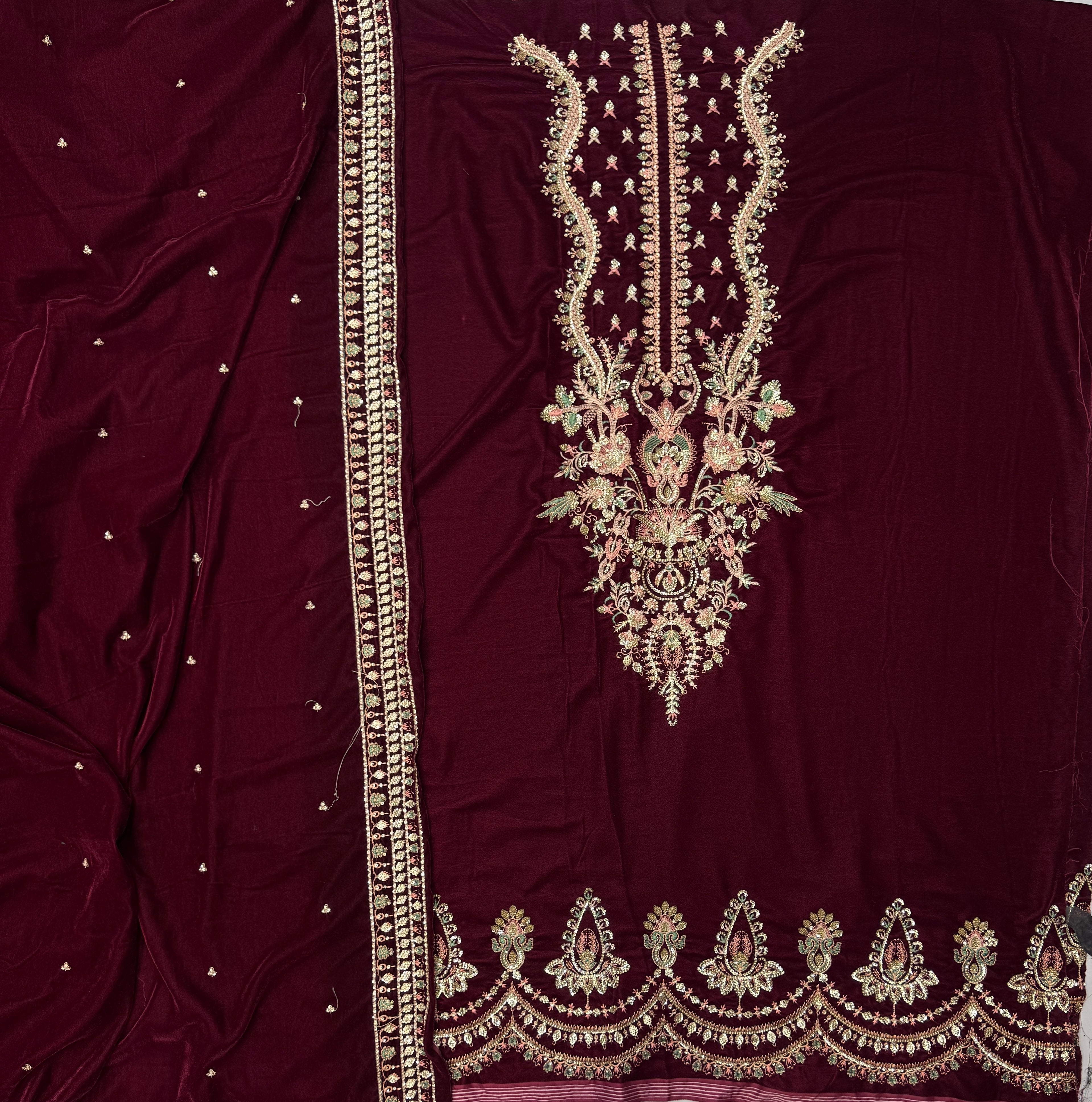 Micro 9000 Velvet Katori Sequence Maroon