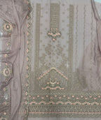 Chiffon Chikenkari Work Embroidery