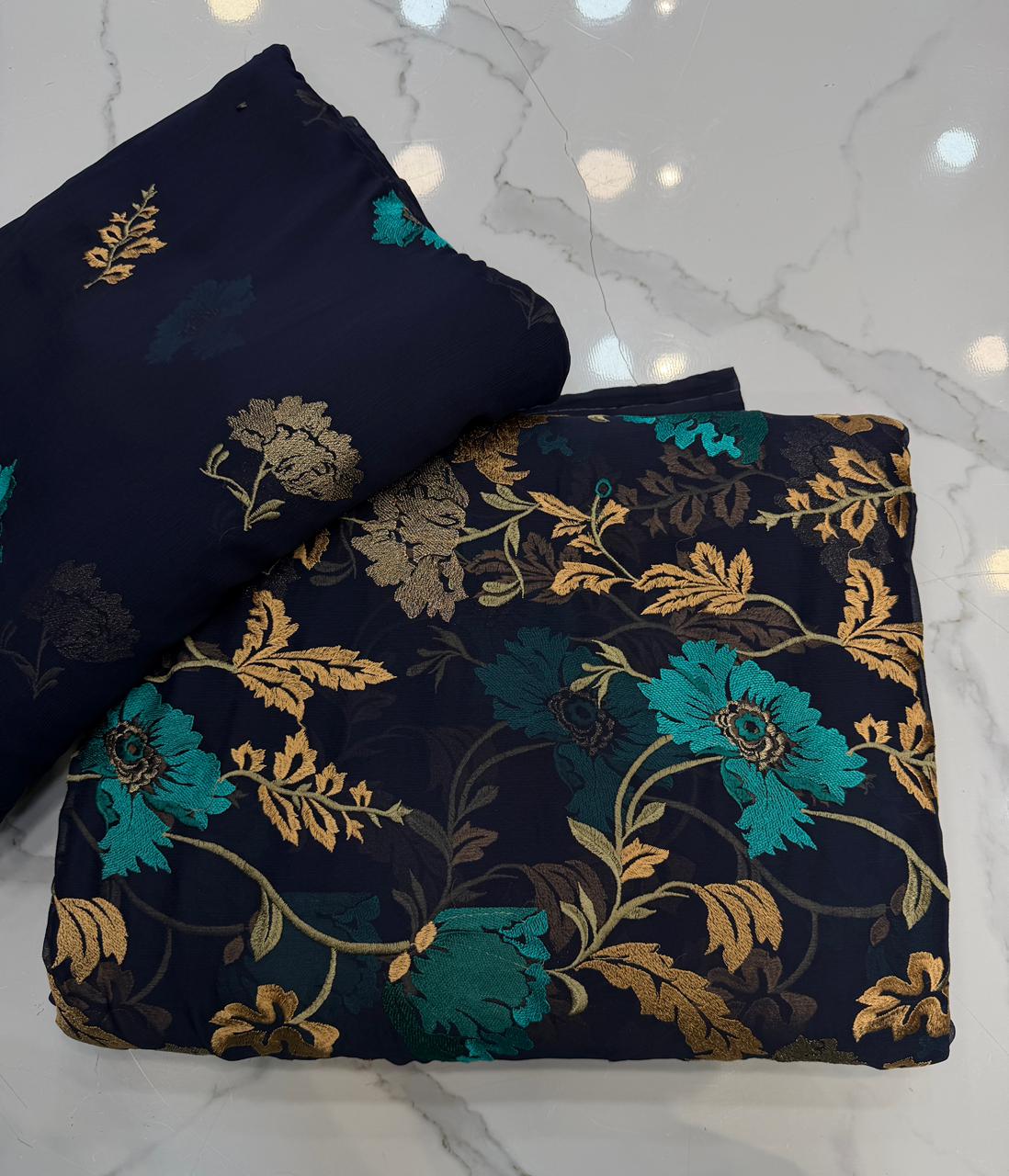 Chiffion 3 Piece Suit Allover Embroidered