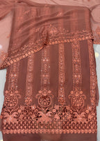 Chiffon Embroidered Chicken kari 3 Piece Suit
