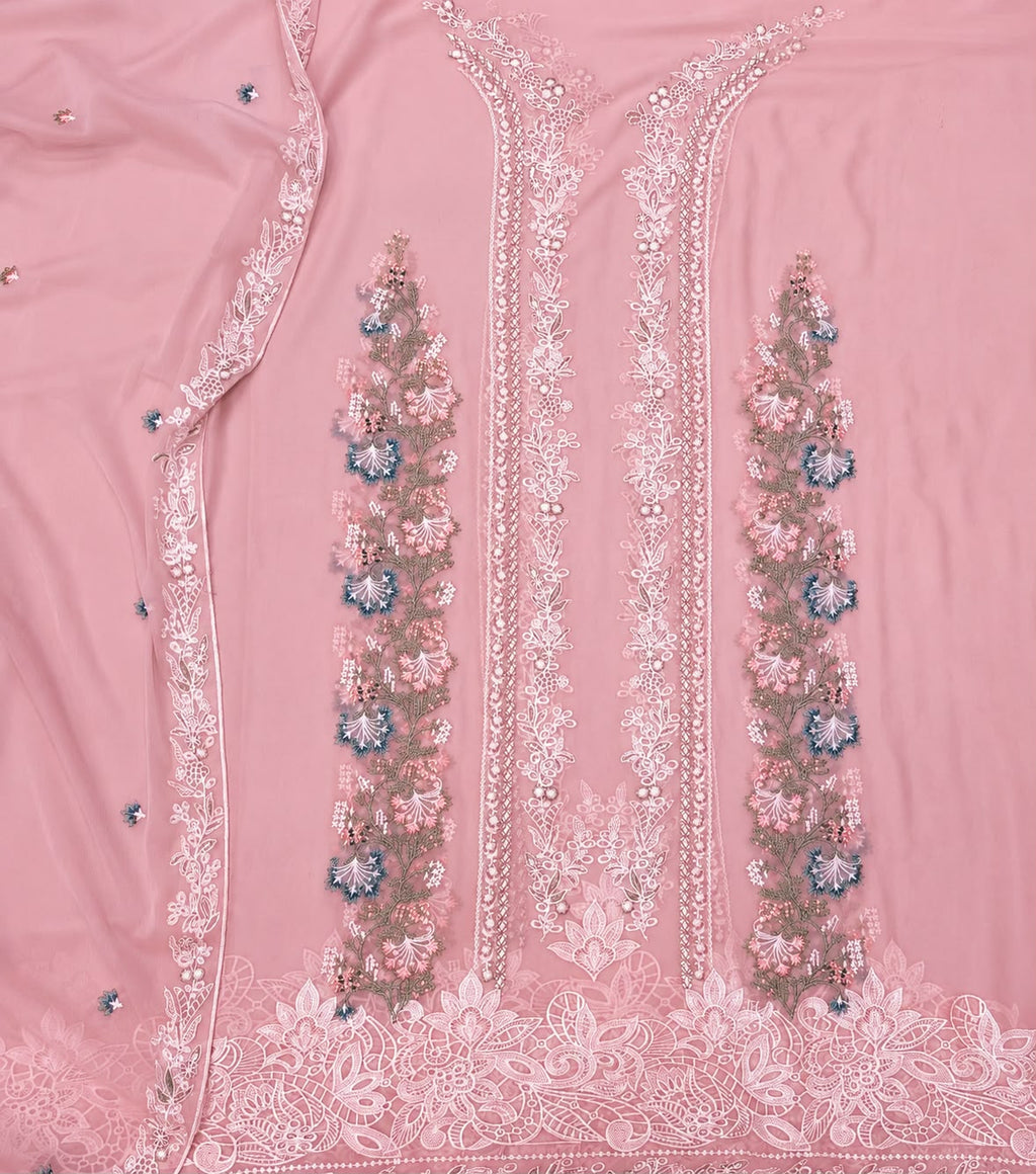 Chiffon chicken kari 3 piece Suit