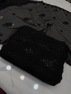 Chiffon boring work 3 piece suit