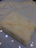 Chiffon boring work 3 piece suit
