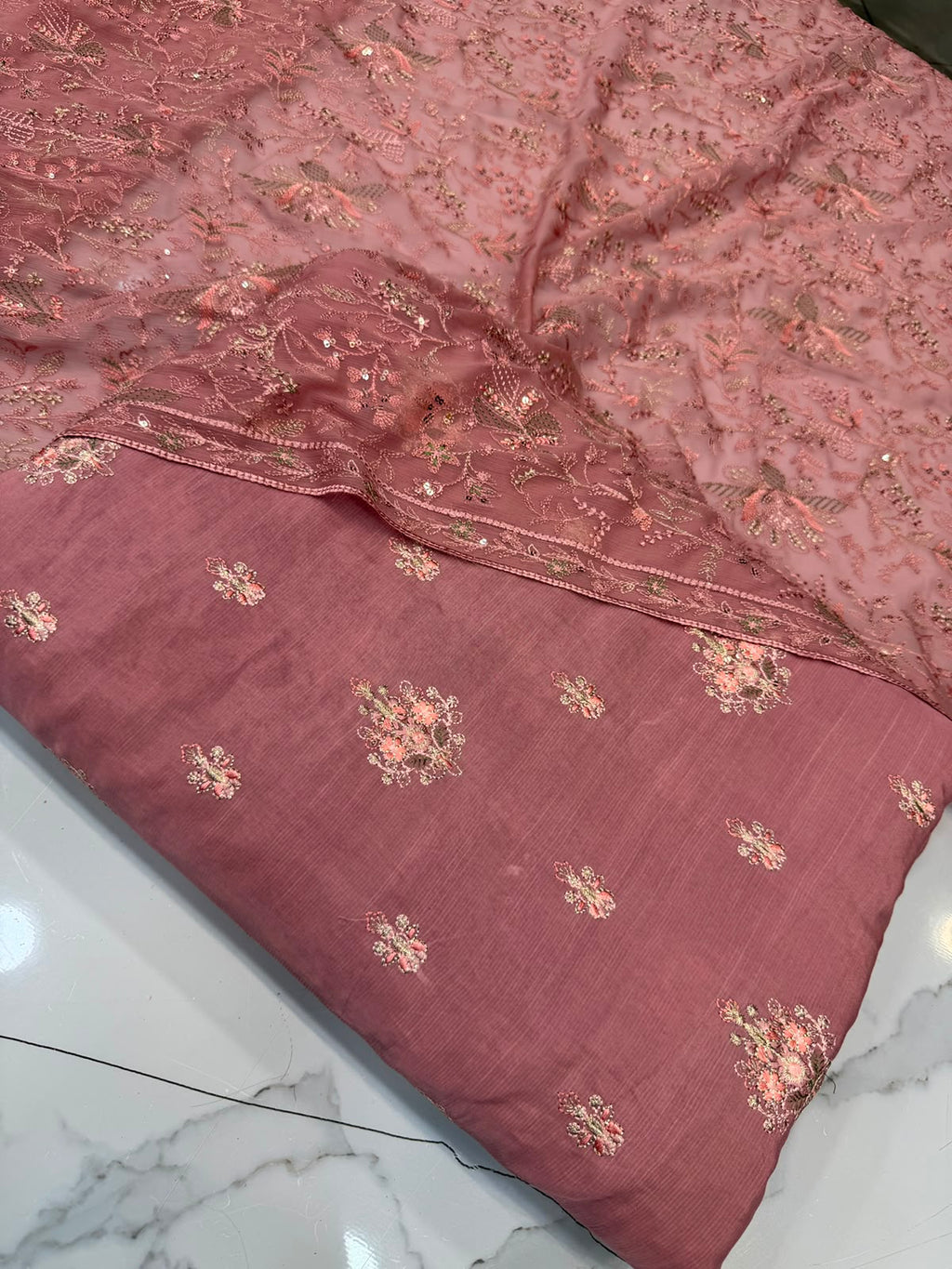 Pure Rawsilk With Chiffon Duppata 3 Piece Suit