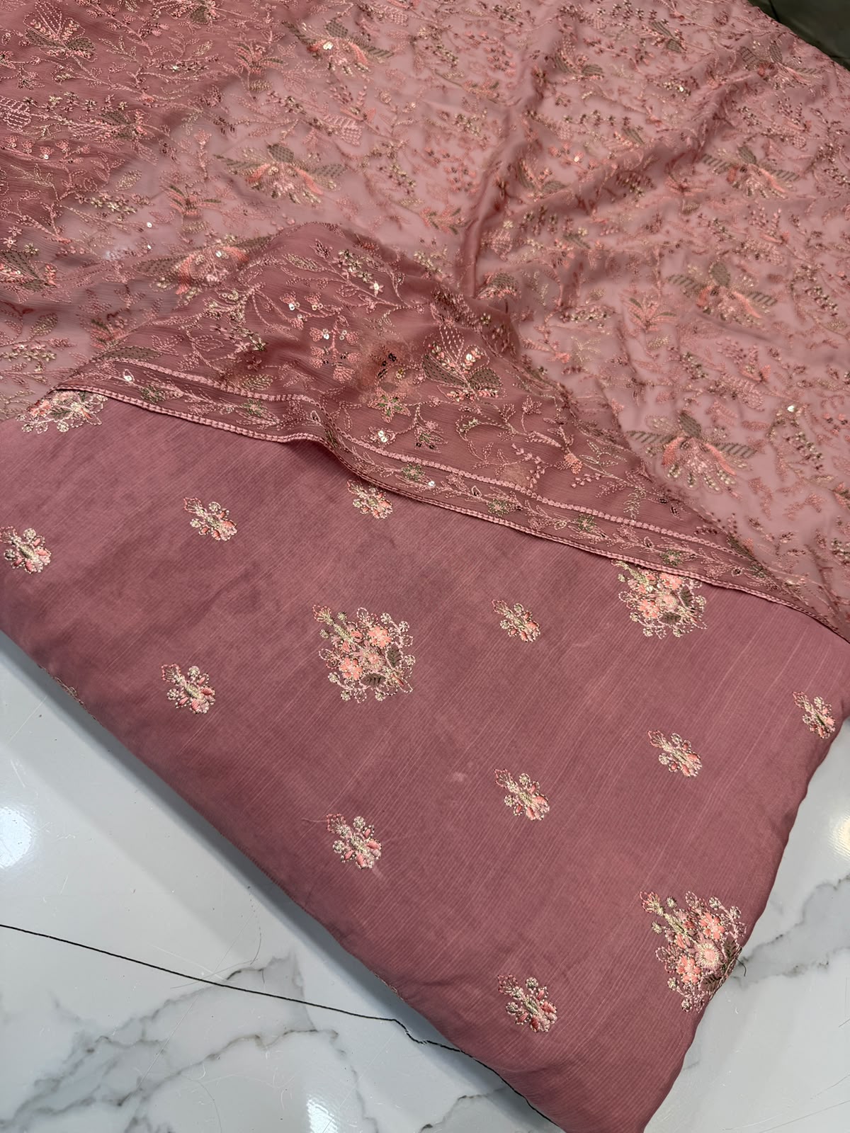 Pure Rawsilk With Chiffon Duppata 3 Piece Suit