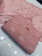 Chiffon boring work 3 piece suit