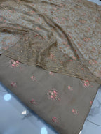 Pure Rawsilk With Chiffon Duppata 3 Piece Suit