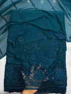 Chiffon chicken kari work 3 Piece Suit